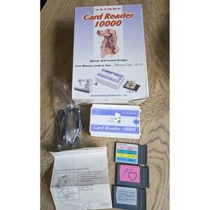Janome Card Reader 10000 Memory Craft For Sewing Embroidery Machine Plus Extras